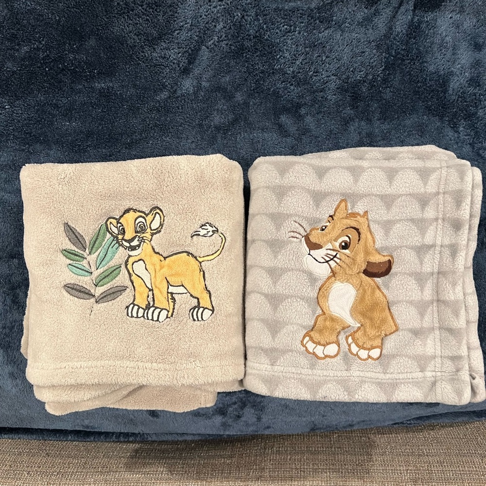 Disney Beige and Gray Lion King Throws